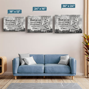 This Is Us, Full Of Love - Family Personalized Custom Horizontal Canvas - Gift For Family Members