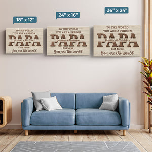 I Love You Papa - Family Personalized Custom Horizontal Canvas - Birthday Gift For Dad, Grandpa