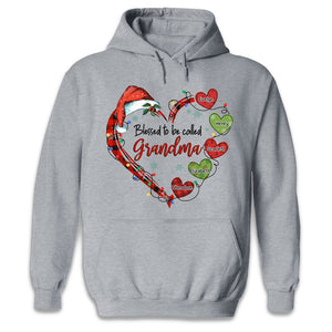 Blessed To Be Called Grandma - Family Personalized Custom Unisex T-shirt, Hoodie, Sweatshirt - Christmas Gift For Grandma