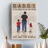Dad We Love You - Family Personalized Custom Vertical Canvas - Birthday Gift For Dad