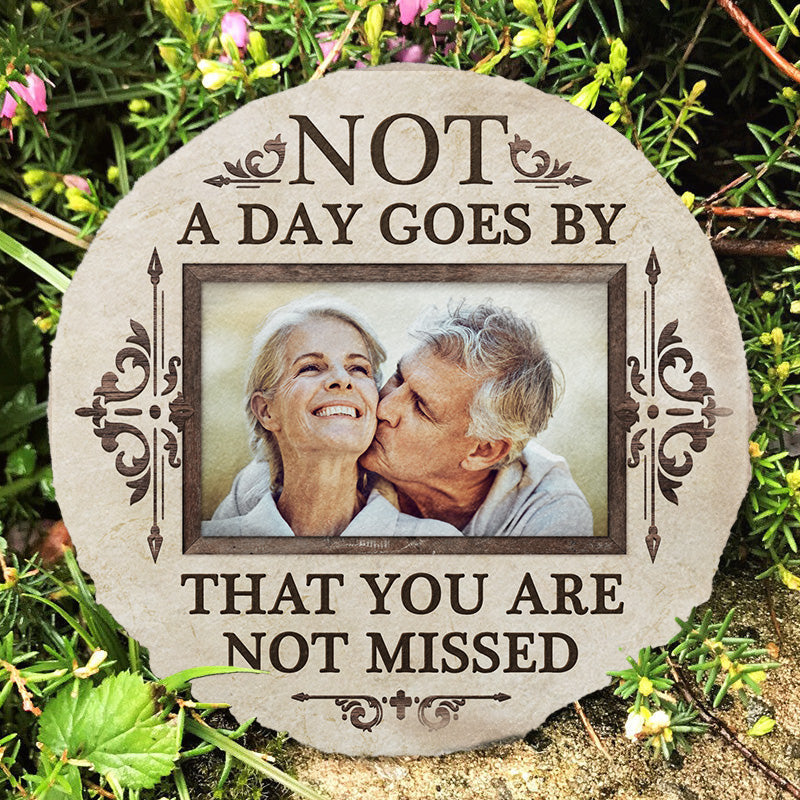 Custom Photo You Stay In Our Memory Forever - Memorial Personalized Memorial Stone - Sympathy Gift, Gift For Family Members