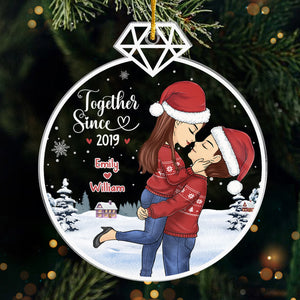 We Are Together - Couple Personalized Custom Ornament - Acrylic Custom Shaped - Christmas Gift For Husband Wife, Anniversary