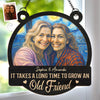 Custom Photo Window Hanging Suncatcher Ornament - Personalized Best Friend Birthday Gifts For Women, Besties, Sisters, BFF - Friends Who Shine Together