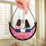The Love Between A Mother And Daughter Is Forever - Family Personalized Window Hanging Suncatcher - Mother's Day, Gift For Mom