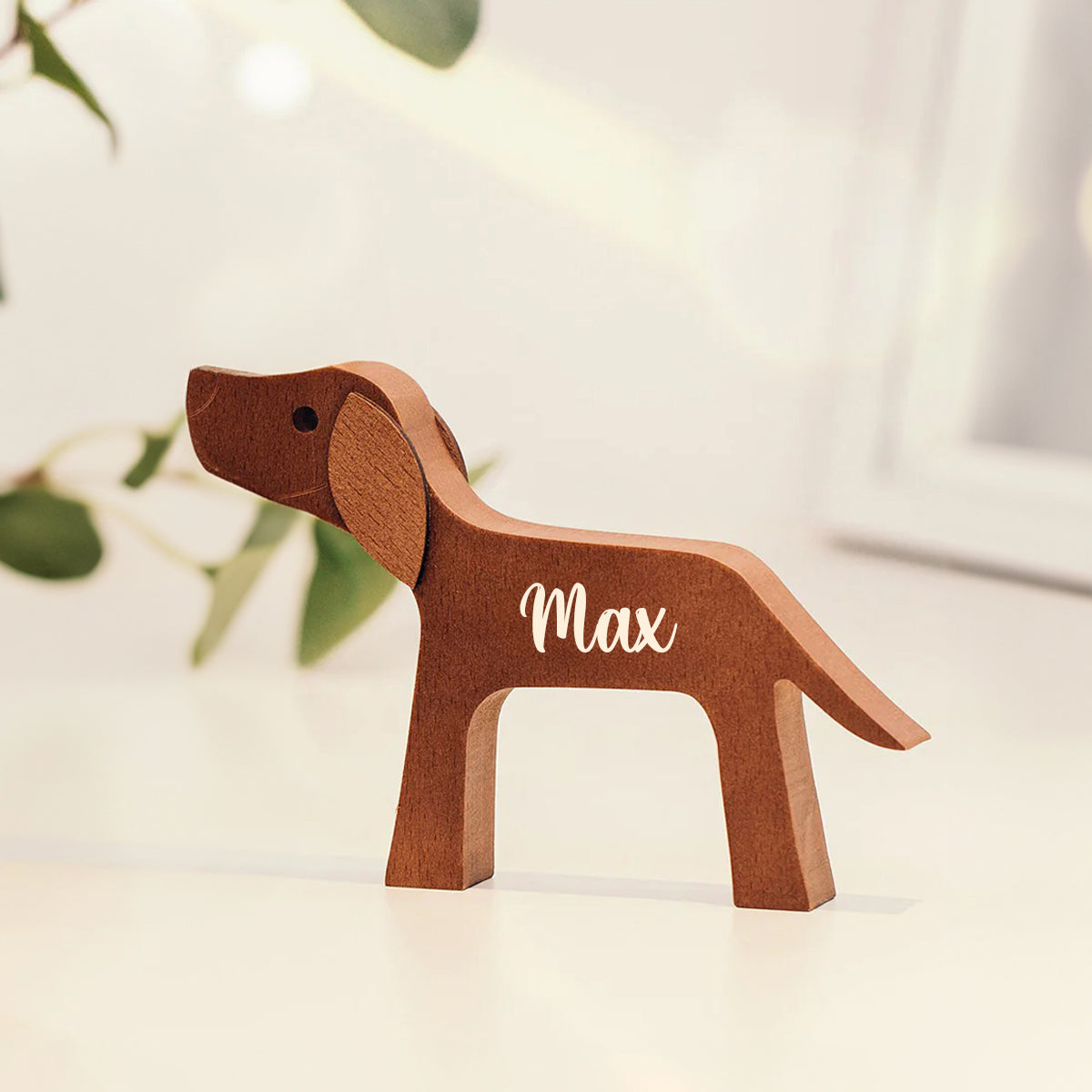 Personalized Custom Wooden Pet Carvings - Furry Friends Make The Best Family - Gift For Pet Lovers - Wood Sculpture Table Ornaments, Carved Wood Decor