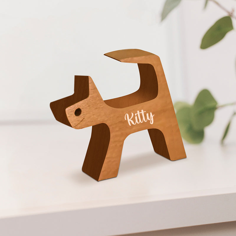 Personalized Custom Wooden Pet Carvings - Home Is Where The Paws Are - Gift For Pet Lovers - Wood Sculpture Table Ornaments, Carved Wood Decor