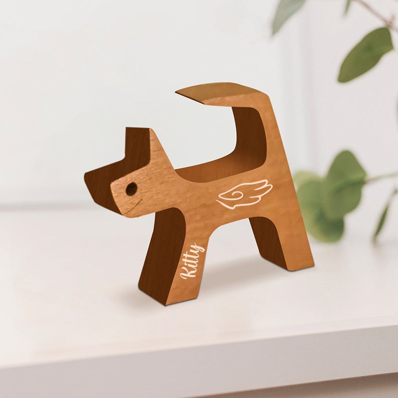 Personalized Custom Wooden Pet Carvings - Home Is Where The Paws Are - Gift For Pet Lovers - Wood Sculpture Table Ornaments, Carved Wood Decor