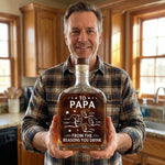 Custom Liquor Decanter - Personalized Father's Day Birthday Gifts For Dad, Grandpa - Drink Because We Exist