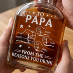 Custom Liquor Decanter - Personalized Father's Day Birthday Gifts For Dad, Grandpa - Drink Because We Exist