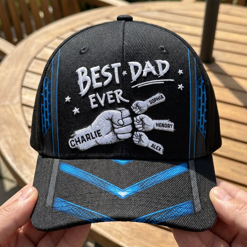 Best Papa Ever - Family Personalized Custom Hat, All Over Print Classic Cap - Father's Day, Birthday Gift For Dad, Grandpa
