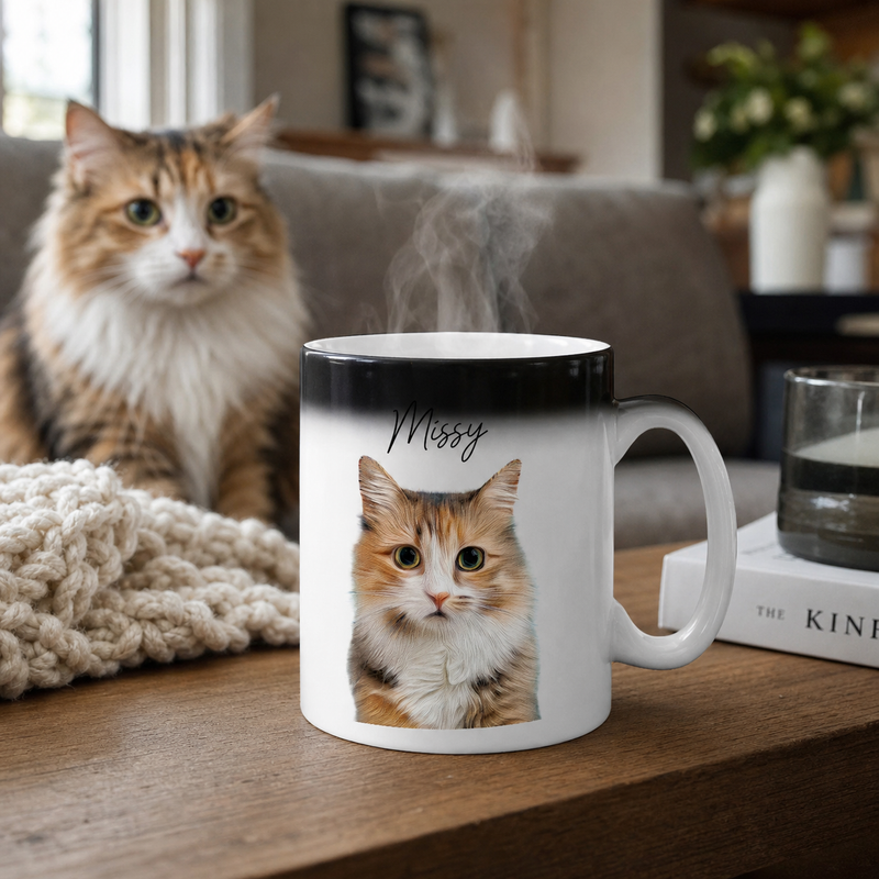 Custom Photo My Furreal And Unconditional Love - Dog & Cat Personalized Custom Color Changing Mug - Gift For Pet Owners, Pet Lovers