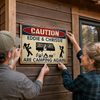 Caution For Campers - Personalized Camping Metal Sign