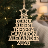Family Christmas Tree - Family Personalized Custom Ornament - Wood Custom Shaped - Christmas Gift For Family Members