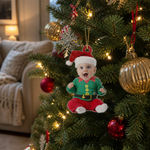 Custom Photo Christmas Baby Elf Gifts - Personalized Ornament