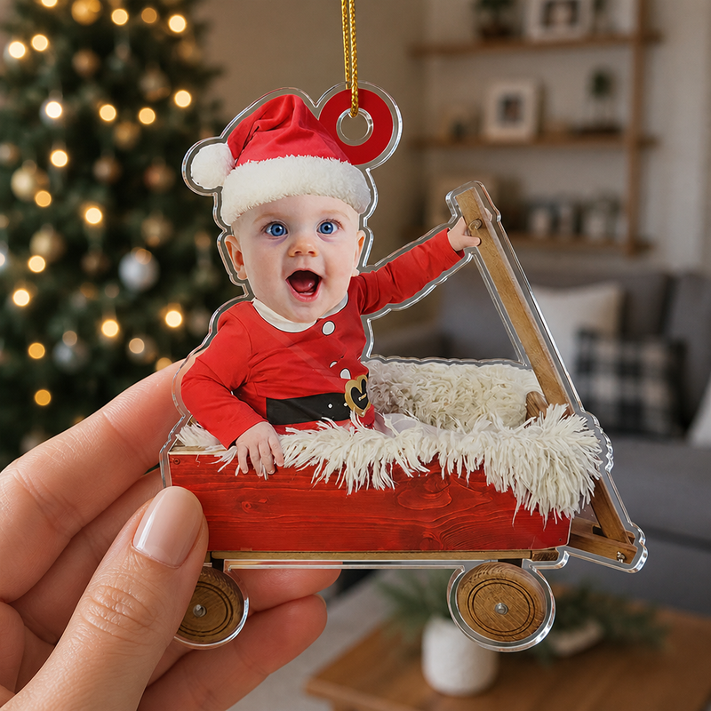 Custom Photo Be Happy My Baby - Family Personalized Custom Ornament - Acrylic Custom Shaped - Christmas Gift For Baby Kids, Newborn Baby