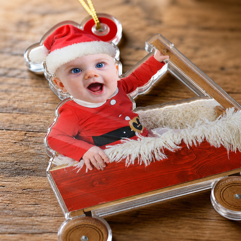 Custom Photo Be Happy My Baby - Family Personalized Custom Ornament - Acrylic Custom Shaped - Christmas Gift For Baby Kids, Newborn Baby