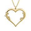 You're My Love, My Everything - Couple Personalized Custom Minimalist Heart Shaped, Text Shaped Name Necklace - Birthday Gift For Wife, Anniversary, Engagement, Wedding, Marriage Gift