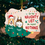 Custom Pet Name Naughty List Christmas Gifts for Pet Lovers - Personalized Ornament