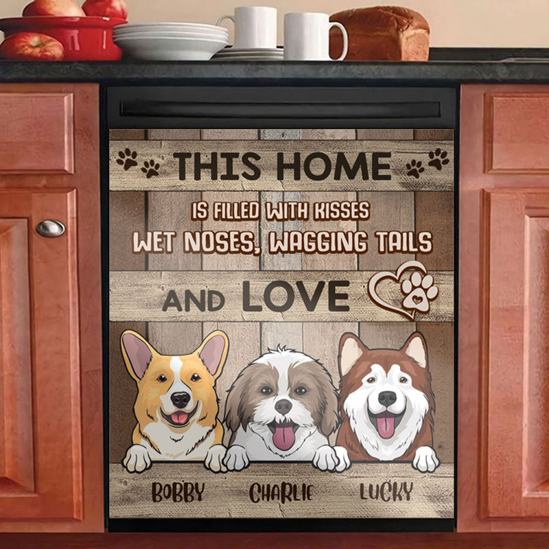 This Home Is Filled With Kisses - Personalized Dishwasher Cover