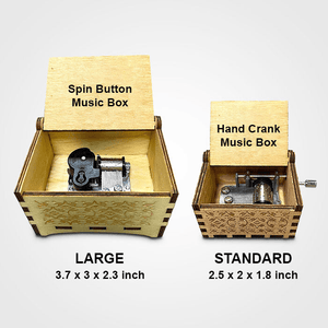 3.7" Custom Photo You Are My Missing Piece - Couple Personalized Custom Music Box - Gift For Husband Wife, Anniversary