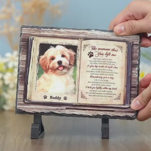 Custom Photo No Longer By My Side, But Forever In My Heart - Memorial Personalized Custom Rectangle Shaped Stone With Stand - Sympathy Gift For Pet Owners, Pet Lovers