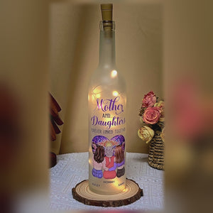 No Bond Is Stronger Than Ours - Family Personalized Custom Bottle Lamp - Mother's Day, Gift For Mom, Daughter, Son