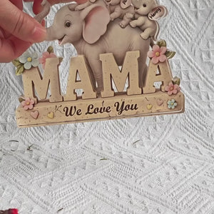 Custom Acrylic Plaque - Personalized Mother's Day Gifts For Mom, Grandma - Love You A Ton, Mama