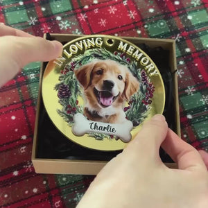 Custom Photo In Loving Memory- Memorial Personalized Custom Mirrored Acrylic Ornament - Sympathy Gift, Christmas Gift For Pet Owners, Pet Lovers