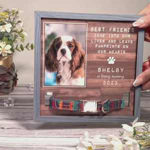 Custom Photo Dog Memorial Picture Frame - Memorial Personalized Custom Pet Loss Sign, Collar Frame - Sympathy Gift, Gift For Pet Owners, Pet Lovers