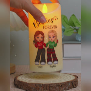 Life Is A Party, And You’re My Favorite Guest - Bestie Personalized Custom LED Candle - Christmas Gift For Best Friends, BFF, Sisters