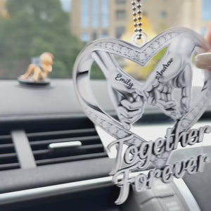Custom Acrylic Car Ornament - Personalized Anniversary Wedding Gifts For Husband And Wife, Him And Her, LGBTQ+ - Growing Closer With Every Day