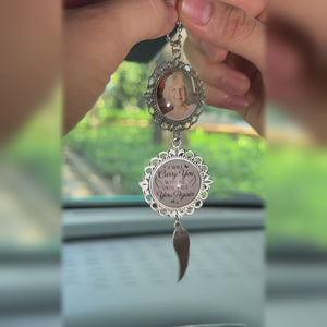 Custom Photo Metal Car Ornament - Personalized Memorial Sympathy Gifts For Loss Of Mom, Dad  - I'm Always With You