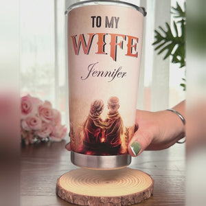 Custom Tumbler - Personalized Anniversary Wedding Gifts For Husband And Wife, Him And Her - Since The Moment I Saw You I Was Yours