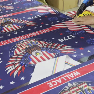 Custom Polyester Outdoor Banner - Personalized America 250th Anniversary Gifts For Mom, Dad, Brother, Sister, Kids - Strong As One