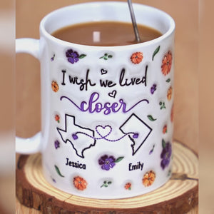 I Found A Sister By Heart - Bestie Personalized Custom 3D Inflated Effect Printed Mug - Gift For Best Friends, BFF, Sisters