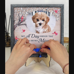 Custom Photo You Are Always In My Mind - Memorial Personalized Custom Pet Loss Sign, Collar Frame With Stand - Sympathy Gift, Gift For Pet Owners, Pet Lovers