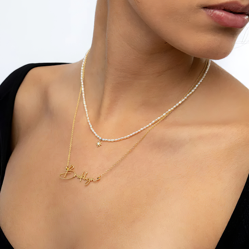 You're My Love, My Everything - Couple Personalized Custom Minimalist Heart Shaped, Text Shaped Name Necklace - Birthday Gift For Wife, Anniversary, Engagement, Wedding, Marriage Gift