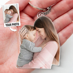 Custom Photo Welcome To The Family - Family Personalized Custom Shaped Acrylic Keychain - Gift For Family Members