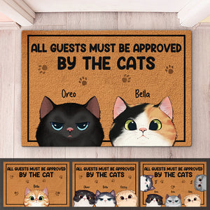 All Guests Must Be Approved - Cat Personalized Custom Decorative Mat - Gift For Pet Owners, Pet Lovers