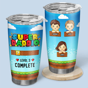 Super Daddio And Mommio - Family Personalized Custom Tumbler - Birthday Gift For Mom, Dad