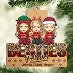 We'll Be Friends Forever You Know Too Much - Bestie Personalized Custom Ornament - Wood Custom Shaped - Christmas Gift For Best Friends, BFF, Sisters