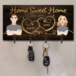 Our Sweet Home - Couple Personalized Custom Key Hanger, Key Holder - Gift For Husband Wife, Anniversary