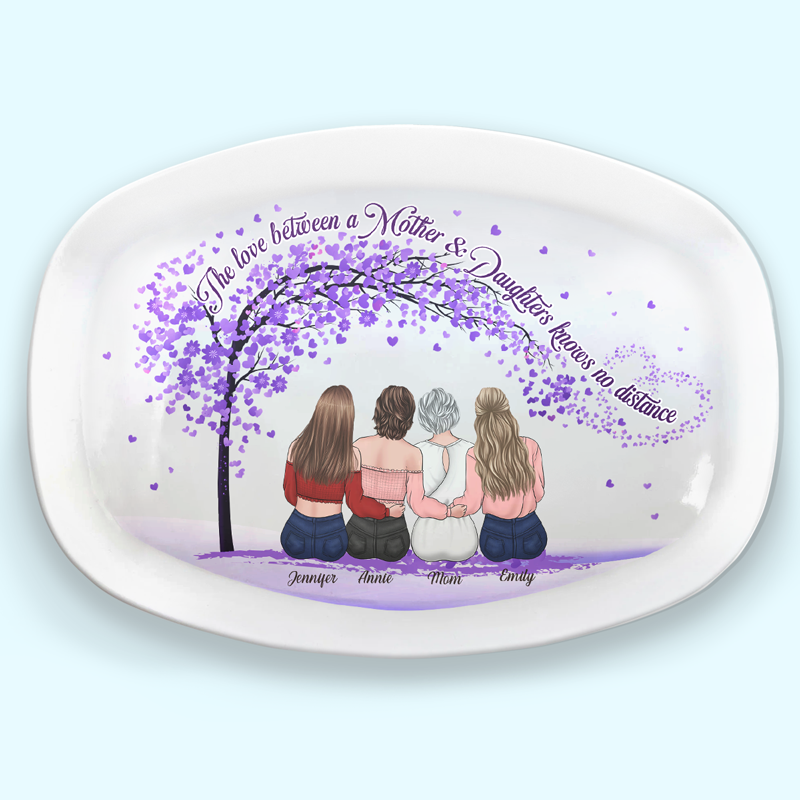 The Eternal Love Between Us - Family Personalized Custom Platter - Mother's Day, Birthday Gift For Mom