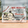We Scored A Home Run When We Got You As Our Dad - Family Personalized Custom Rectangle Shaped Acrylic Plaque - Gift For Dad