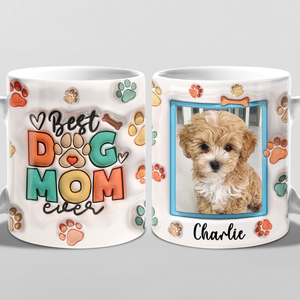 Custom Photo Love Me Love My Dog - Dog & Cat Personalized Custom 3D Inflated Effect Printed Mug - Christmas Gift For Pet Owners, Pet Lovers