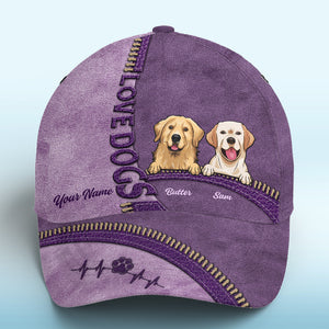 I Love Dogs More Than Humans - Dog & Cat Personalized Custom Hat, All Over Print Classic Cap - Gift For Pet Owners, Pet Lovers