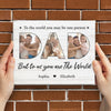 Custom Photo You Are The World To Us - Family Personalized Custom Horizontal Easel Back Canvas - Father's Day, Birthday Gift For Dad