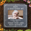 Custom Photo Not A Day Goes By That You Are Not Missed - Memorial Personalized Custom Memorial Stone - Sympathy Gift, Gift For Family Members