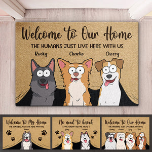 Human, We Know You're Here - Dog Personalized Custom Decorative Mat - Gift For Pet Owners, Pet Lovers