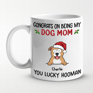 Wagging Tails And Merry Woofmas - Dog Personalized Custom Mug - Christmas Gift For Pet Owners, Pet Lovers